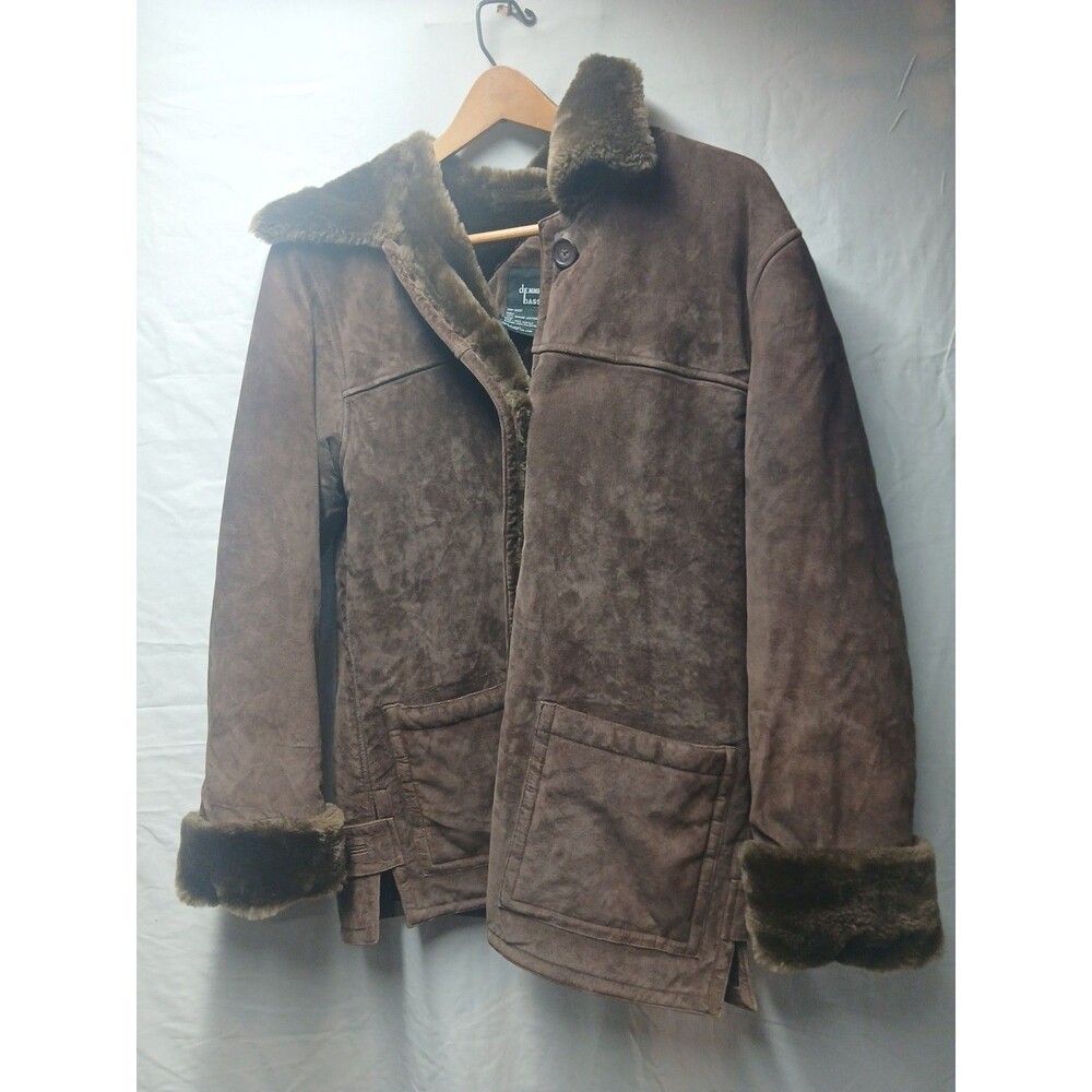 Dennis Basso RN #98393 Size M with Hood Brown Genuine  Leather  Soft Inside